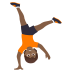 🤸🏾 person cartwheeling: medium-dark skin tone display on JoyPixels